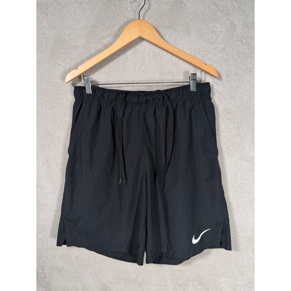 Nike Mens Dri-FIT Black Athletic Training Shorts Size Large 8.5 Inch Inseam